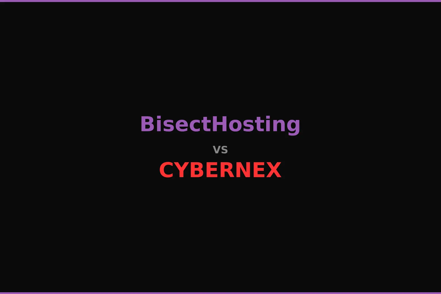 BisectHosting vs CyberNex comparison for Minecraft modded server hosting showing performance charts, pricing, and feature comparison for 2026