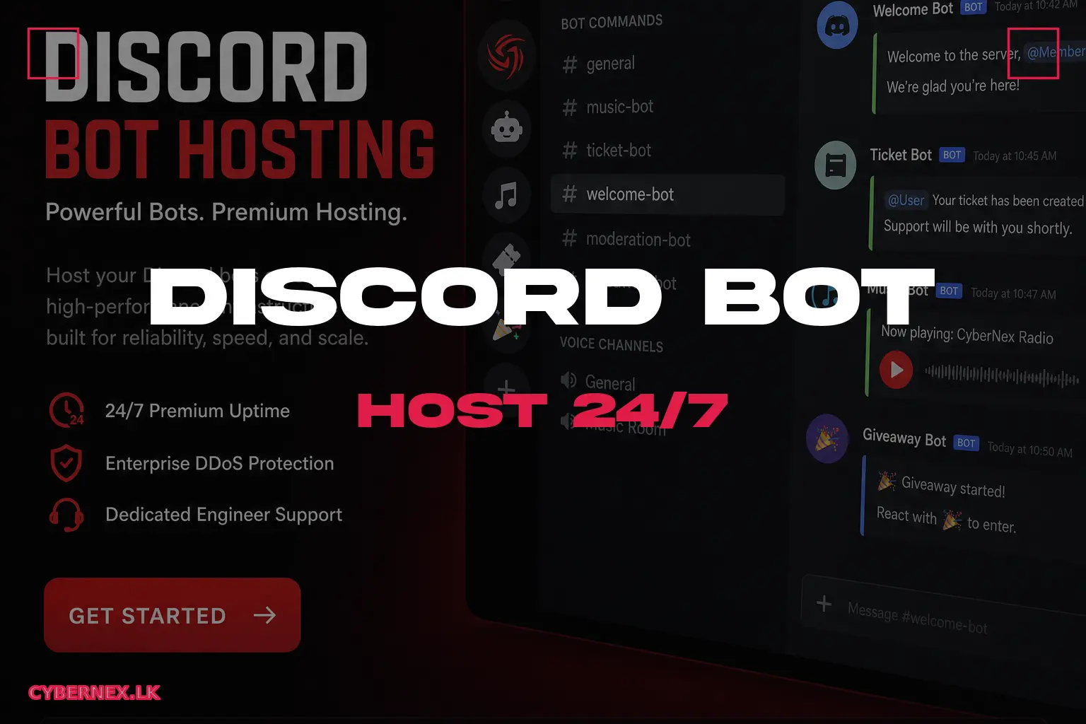 Discord bot 24/7 hosting guide comparing free hosts and paid VPS options with uptime and cost comparison