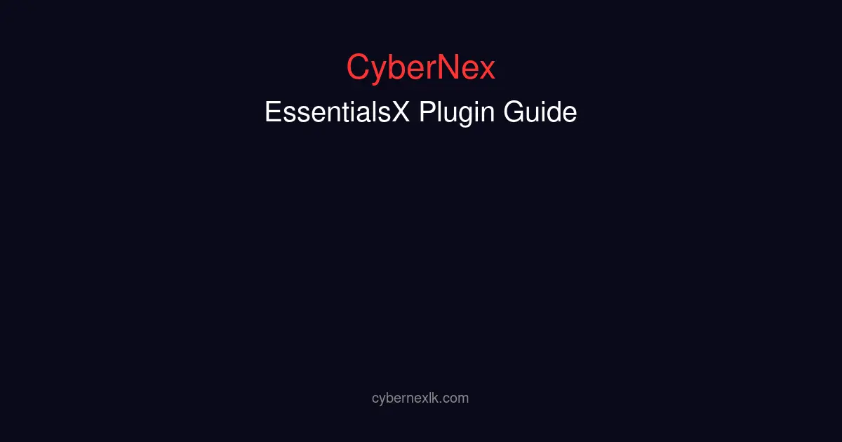 EssentialsX Minecraft plugin setup showing warps, kits, economy, and command configuration for server management