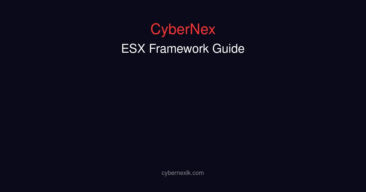 ESX FiveM framework guide showing ESX Legacy configuration, script management, economy setup, and roleplay server administration