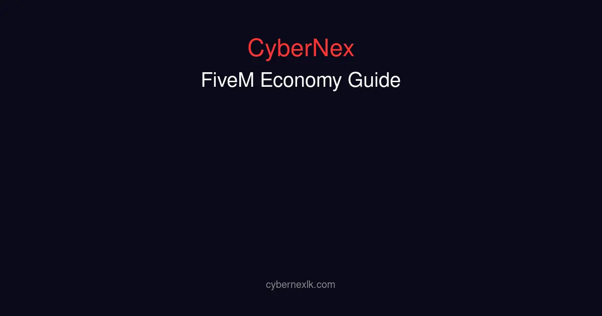 FiveM economy server guide showing job balancing, item pricing, vehicle economy, and inflation prevention strategies