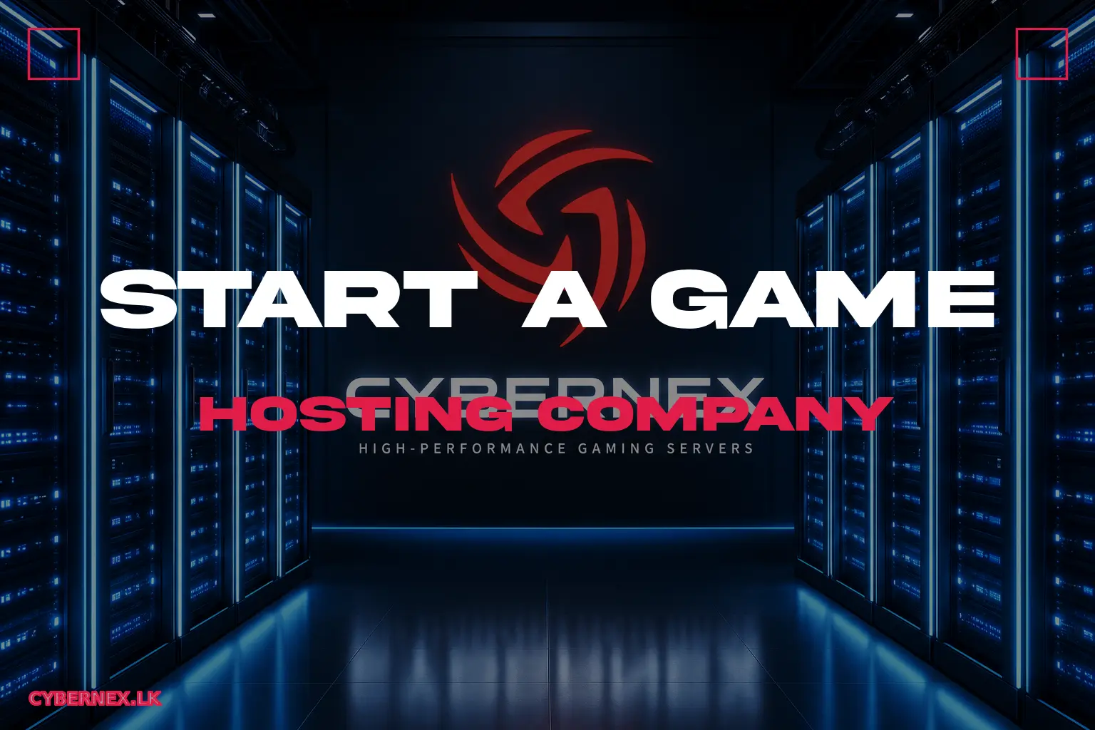 How to start a game server hosting company guide showing infrastructure, control panels, pricing, and reseller options