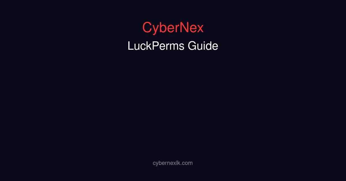LuckPerms Minecraft permissions plugin setup guide showing group management, permission nodes, and inheritance