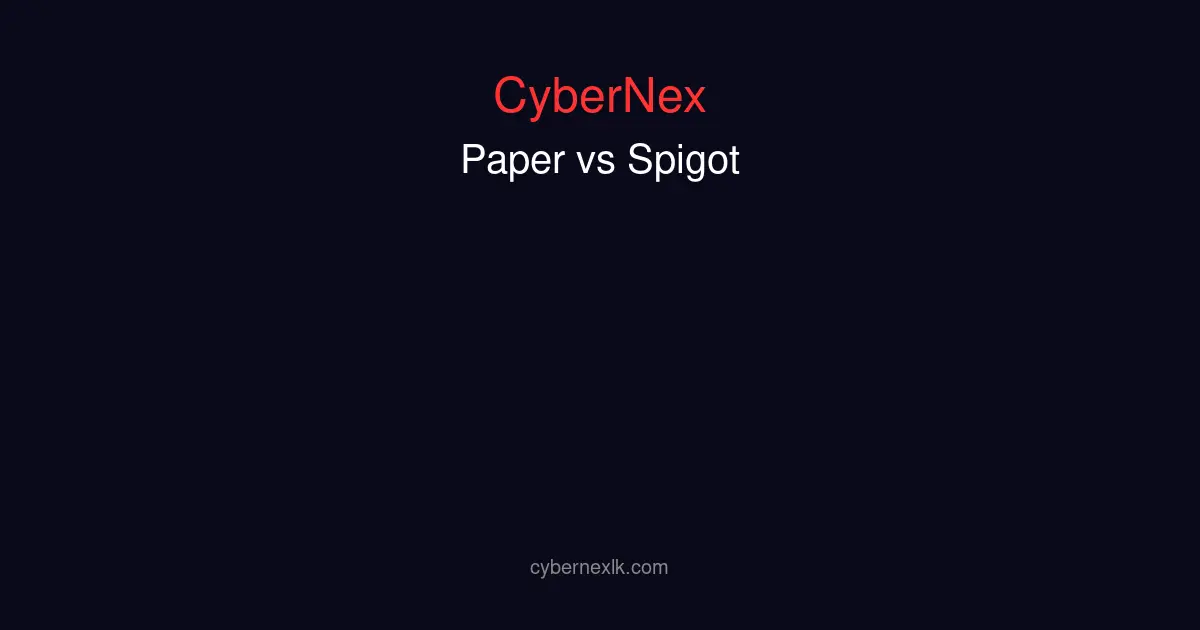 Paper vs Spigot vs Purpur Minecraft server software comparison showing performance benchmarks and feature differences