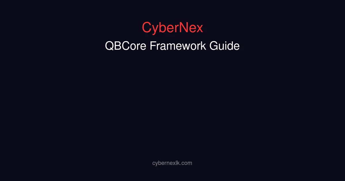 QBCore FiveM framework setup guide showing QBCore configuration, essential resources, and RP server administration