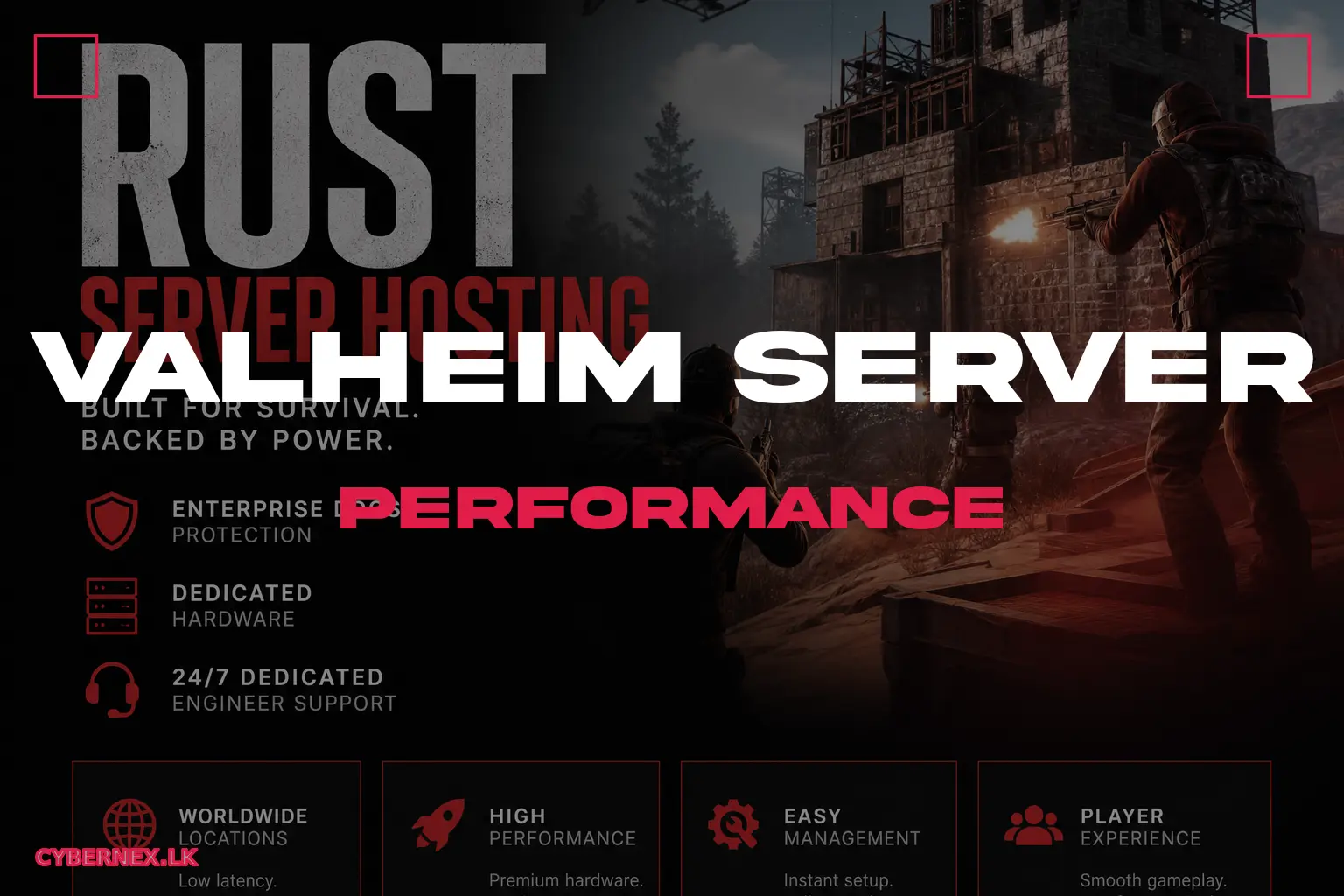 Valheim server performance guide showing lag fixes, RAM requirements, and performance settings for dedicated servers